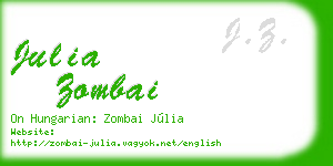julia zombai business card
