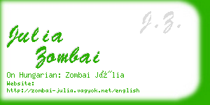 julia zombai business card